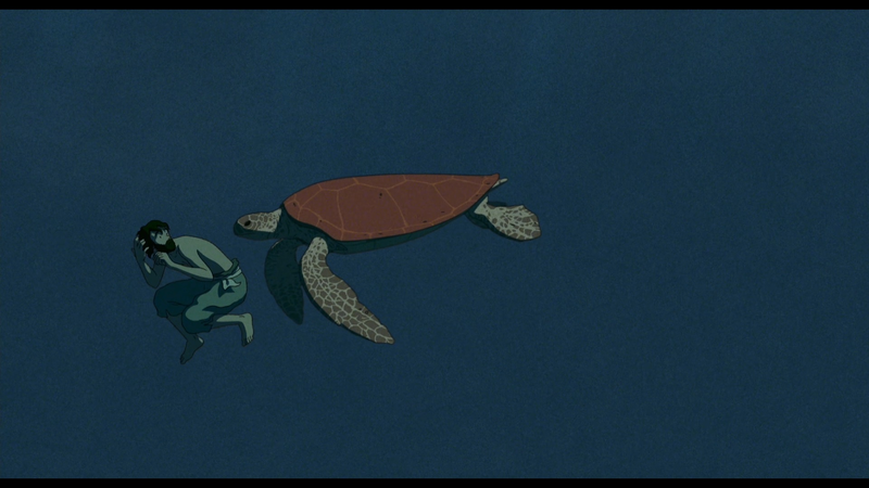 Turtle stares menacingly at man. A timeless love story.
